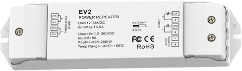 DC12-36V 2-Way Constant Voltage Power Extender 2CH*8A LED Light Strip Controller is Suitable for Single Color/Color in Saudi Arabia