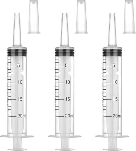 10 Pack 20 ml Syringe Without Needle, Syringe with Cap Individually Wrapped, for Liquids, Scientific Labs, Measurement, Dispensing in Kuwait