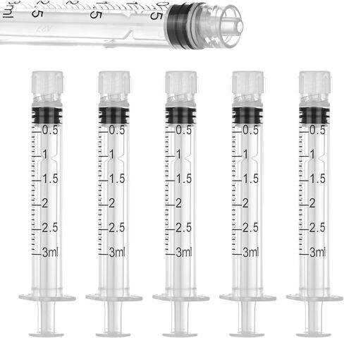 10 Pack 20 ml Syringe Without Needle, Syringe with Cap Individually Wrapped, for Liquids, Scientific Labs, Measurement, Dispensing in Kuwait