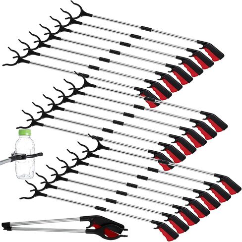 NORME 20 PCS قابلة للطي Grabber Reacher Bulk ، 32.7 "مقبض طويل القمامة منتقي للمسنين ، خفيفة الوزن مفيدة Nonslip Claw Grabber لتمديد الذراع 360 عصا التناوب in Saudi Arabia