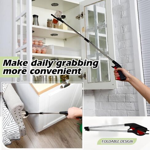 NORME 20 PCS قابلة للطي Grabber Reacher Bulk ، 32.7 "مقبض طويل القمامة منتقي للمسنين ، خفيفة الوزن مفيدة Nonslip Claw Grabber لتمديد الذراع 360 عصا التناوب in Saudi Arabia