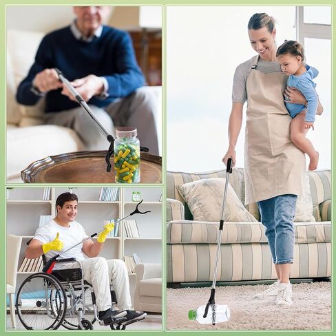 NORME 20 PCS قابلة للطي Grabber Reacher Bulk ، 32.7 "مقبض طويل القمامة منتقي للمسنين ، خفيفة الوزن مفيدة Nonslip Claw Grabber لتمديد الذراع 360 عصا التناوب in Saudi Arabia