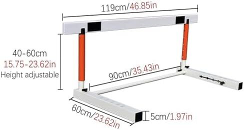 Adjustable Agility Hurdles, Detachable Training Equipment for Soccer Basketball Football, Sturdy Metal Construction for Durable Use in Saudi Arabia