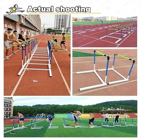 Track and Field Team Training Hurdles,Height Adjustable Sports Training Hurdle-1/2/ 4pcs,Speed Hurdles, Track Hurdle，Practice Hurdles,Hurdles Training Equipment for Athletes(4pcs) in Saudi Arabia