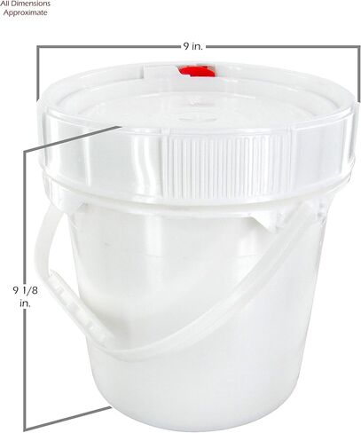 Screw Top 1.25 Gallon Bucket, 62 mil Wall, White Lid in Saudi Arabia