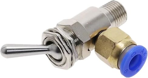 Air Pneumatic Mechanical Valve TAC-3V Exhaust Valve 2 Position 2 Way ON/Off M5 Thread Toggles Switch Valves with Fiitting in Kuwait