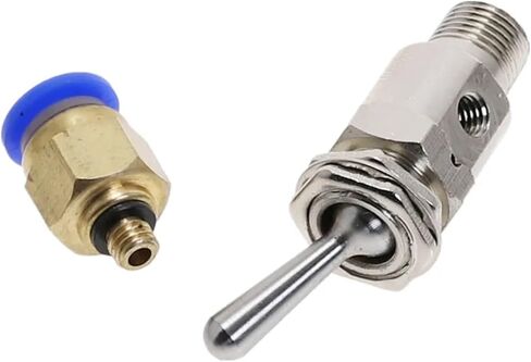 Air Pneumatic Mechanical Valve TAC-3V Exhaust Valve 2 Position 2 Way ON/Off M5 Thread Toggles Switch Valves with Fiitting in Kuwait