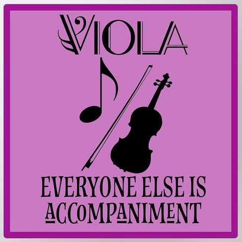 CafePress Viola Music Joke Large Die Cut Sticker, 8.75" x 8.75" Clear in Saudi Arabia