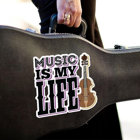 Cafepress Viola Cello Music Life Large Die Cut Sticker ، 8.75 "× 8.75" إنهاء لامع in Saudi Arabia