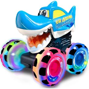 stargo - Shark Monster Truck Toys - Light Up Chomping Pull Back Truck | Birthday Gifts for Toddlers, Boys Toys, Monster Truck Children’s Toys for Kids, Boys Ages 3-5 4-6 5-7 4-8 in Saudi Arabia