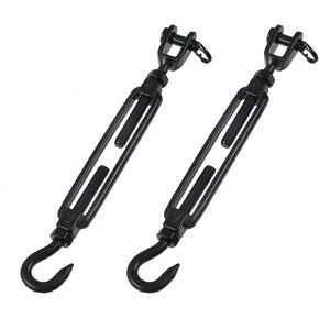 Oedema 2 Pcs M6 Jaw and Hook Turnbuckle Heavy Duty Stainless Steel Adjustable Turnbuckle Shade Sail Hardware Wire Rope Tension for Wire Rope Tension Cables in Kuwait