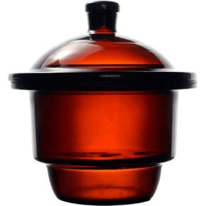 400mm / 16" Amber Glass Desiccator Jar, Lab Dessicator Dryer with Porcelain Plate in Saudi Arabia