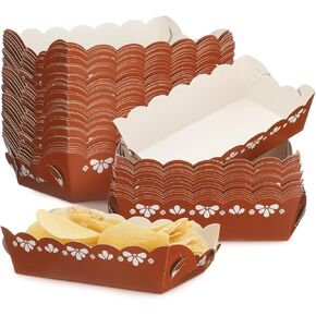 60 Pack Cielito Lindo Party Decoration Mexican Snack Trays Platos De Barro Mexicanos Terracotta Clay Pottery Disposable Trays Nacho Popcorn Food Container for Mexican Theme Party Decoration in Saudi Arabia