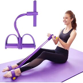 21 Fitness Resistance Bands-4 Tube Pedal Ankle Puller 2025 Upgrade Stretch Bands for Exercise Sit Up Exercise Equipment AB Training Auxiliary Device Workout Equipment for Women Men in Kuwait