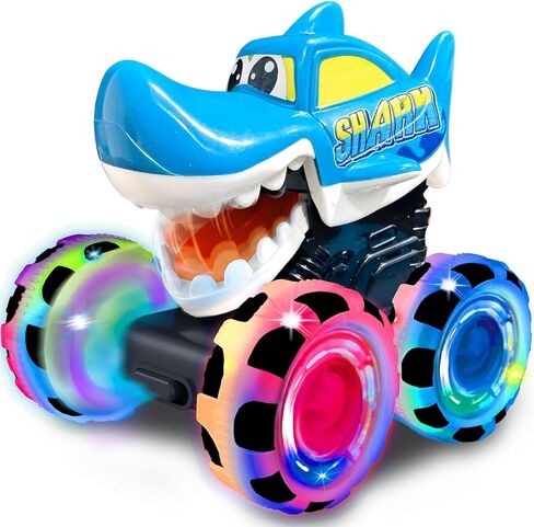 stargo - Shark Monster Truck Toys - Light Up Chomping Pull Back Truck | Birthday Gifts for Toddlers, Boys Toys, Monster Truck Children’s Toys for Kids, Boys Ages 3-5 4-6 5-7 4-8 in Kuwait