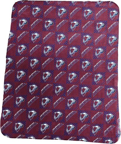 Logo Brands NHL Repeating Lightweight Fleece Throw Blanket 50" x 60" (Colorado Avalanche) in Saudi Arabia