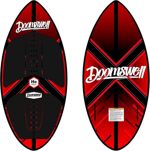 Doomswell Helio Youth Wakesurf Board-3'8 "Small Kids Surfboard مع 3 خيارات الزعانف-لوحة الأمواج المبتدئين للأطفال والشباب والركاب الصغار ، تدعم ما يصل إلى 150 رطلاً in Saudi Arabia