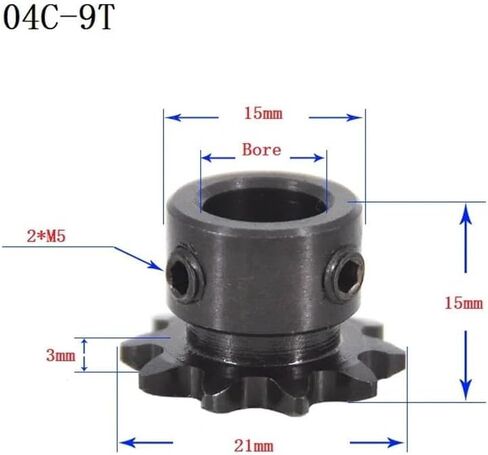 مسننة أسطوانة الأسنان مسننة 1pcs 04C تروس السلسلة 45# الصلب 9T/10t أسنان العجلة المسننة الصناعية مع تجويف سلك أعلى 5/6/8/10 مم (10 أسنان ، 10 مم) in Saudi Arabia