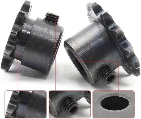 Tooth Roller Chain Sprocket 1Pcs Bore 5mm-16mm 9-24Teeth 04C/25H Chain Gear 45# Steel Motor Chain Drive Sprocket(15 Teeth,Bore 6mm) in Saudi Arabia