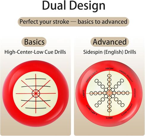 البلياردو تدريب كرة جديلة مع تعليمات وحقيبة التخزين 2-1/4 '' البلياردوس الملحقات لـ American American Ball Pool Cue Ball للمبتدئين والمهنيين in Saudi Arabia