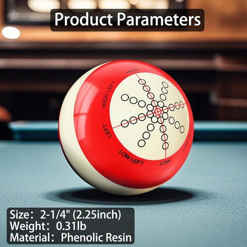 البلياردو تدريب كرة جديلة مع تعليمات وحقيبة التخزين 2-1/4 '' البلياردوس الملحقات لـ American American Ball Pool Cue Ball للمبتدئين والمهنيين in Saudi Arabia