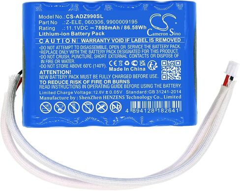 Cameron Sino Battery for American DJ Element PN:American DJ 060306, 9900009195, Z-ELE 7800mAh / 86.58Wh in Saudi Arabia