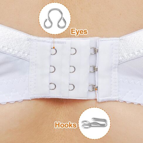 Hzopcw 80 أزواج خياطة الخطاف والإغلاق للعين للملابس ، مجموعة استبدال صدرية المعادن ، 9.1/12.7/14/16.3mm خياطة على المشابك المفاجئة لتنورة حمالة الصدر- الحرف اليدوية- الذهب in Kuwait