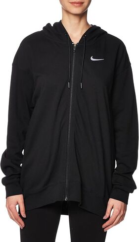 Nike Sportswear Women Women Womensey Gersey Full-Zip Hoodie (DM6415-010 ، Black/White) Size X-Small in Saudi Arabia