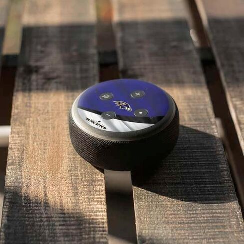 Skinit Skinit Audio Audio Skin متوافق مع Amazon Echo Dot 3 - تصميم NFL Baltimore Ravens المرخص رسميًا in Saudi Arabia