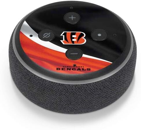 Skinit Skinit Audio Skin متوافق مع Amazon Echo Dot 3 - تصميم NFL Cincinnati Bengals مرخص رسميًا in Saudi Arabia