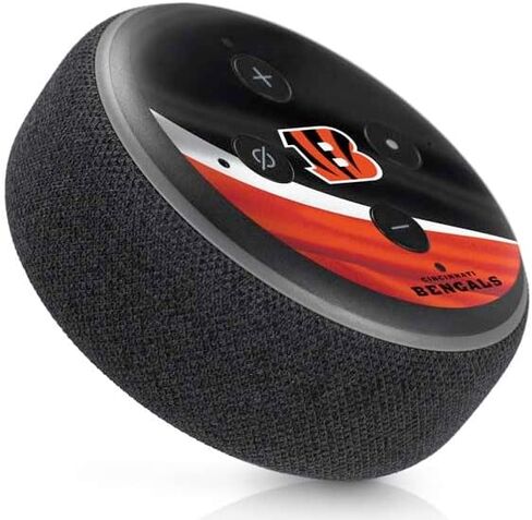 Skinit Skinit Audio Skin متوافق مع Amazon Echo Dot 3 - تصميم NFL Cincinnati Bengals مرخص رسميًا in Saudi Arabia