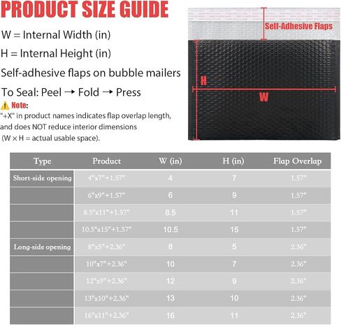 Black Bubble Mailers 10 x 7 + 2.36 Inch,Padded Envelopes, Shipping Envelopes,40 Per Box in Saudi Arabia