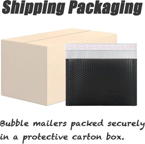 Black Bubble Mailers 10 x 7 + 2.36 Inch,Padded Envelopes, Shipping Envelopes,40 Per Box in Saudi Arabia