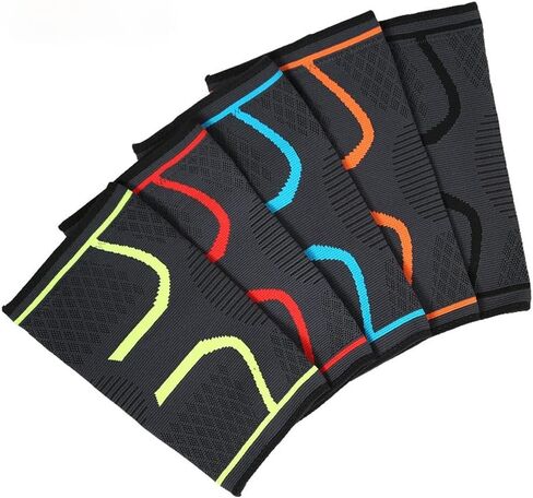 Piece Elastic Knee Pad Knee Patella Protector Brace Cycling Basketball Running Compression Knee Sleeve Sports Kneepads(Gray,XL) in Kuwait