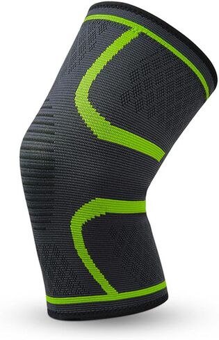 Piece Elastic Knee Pad Knee Patella Protector Brace Cycling Basketball Running Compression Knee Sleeve Sports Kneepads(Gray,XL) in Kuwait