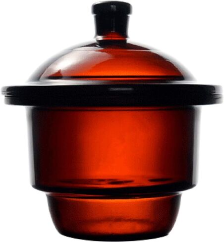 400mm / 16" Amber Glass Desiccator Jar, Lab Dessicator Dryer with Porcelain Plate in Saudi Arabia