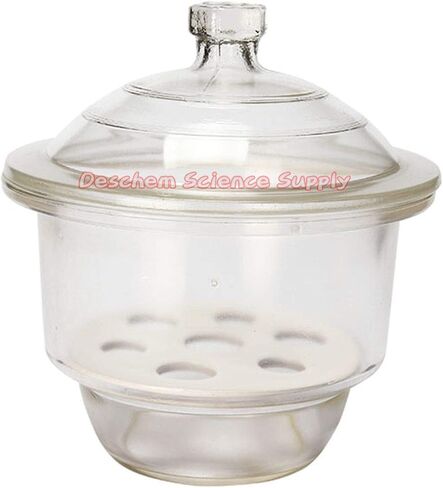 210mm Glass Desiccator Jar,8" lab dessicator Dryer with Porcelain Plate in Saudi Arabia