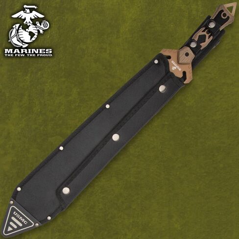 USMC Desert OPS Gladiator Sword and Sheath with Shoulder Strap - Officially Licensed, Stainless Steel Blade, Anti-Corrosion Coating, ABS Handle - Marine Corps Approved for Modern Warrior - Length 24" in Saudi Arabia