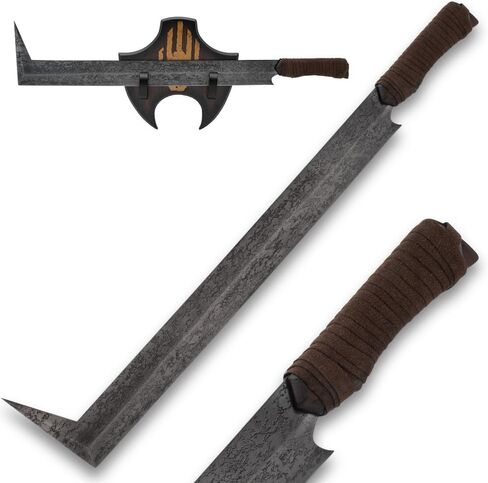 United Cutlery Lord of The Rings Uruk-Hai Scimitar Sword | Officially Licensed LOTR Replica | High Carbon Steel Construction | Leather-Wrapped Wooden Grip | Film-Accurate Design & Size | Length 34" in Saudi Arabia