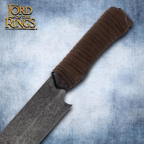 United Cutlery Lord of The Rings Uruk-Hai Scimitar Sword | Officially Licensed LOTR Replica | High Carbon Steel Construction | Leather-Wrapped Wooden Grip | Film-Accurate Design & Size | Length 34" in Saudi Arabia