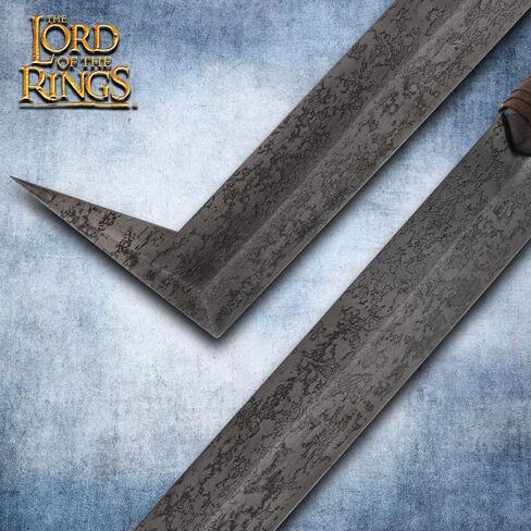 United Cutlery Lord of The Rings Uruk-Hai Scimitar Sword | Officially Licensed LOTR Replica | High Carbon Steel Construction | Leather-Wrapped Wooden Grip | Film-Accurate Design & Size | Length 34" in Saudi Arabia