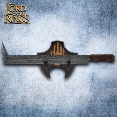 United Cutlery Lord of The Rings Uruk-Hai Scimitar Sword | Officially Licensed LOTR Replica | High Carbon Steel Construction | Leather-Wrapped Wooden Grip | Film-Accurate Design & Size | Length 34" in Saudi Arabia