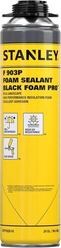 Stanley F905p Gaps & Cracks Pro Foam Sealant (2x24 Oz.) - عزل رغوة البولي يوريثان المتوسع من البولي يوريثان للشقوق والتجويف العريضة ، مقاومة للماء | بندقية ونظافة شملت | 24 أوقية. 2 عبوة in Kuwait