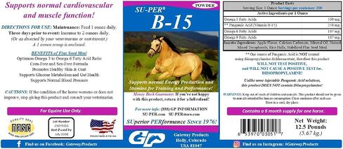 B-15 Vitamin Supplement for Horses - Equine Vitamin B-15 Powder for Performance Support - 12.5 Pounds, 6 Month Supply in Saudi Arabia