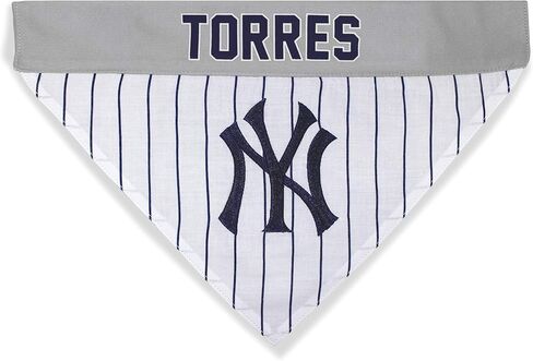 MLBPA عكس الكلب Cat Bandana - Gleyber Torres #25 Pet Bandana - MLB New York Yankees Home & Away Bandanna ، صغير/متوسط in Saudi Arabia