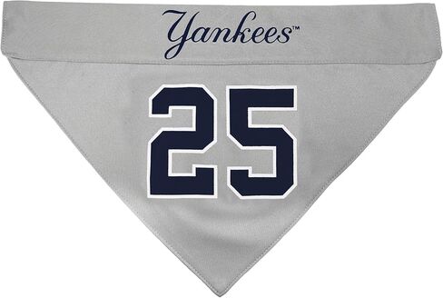 MLBPA عكس الكلب Cat Bandana - Gleyber Torres #25 Pet Bandana - MLB New York Yankees Home & Away Bandanna ، صغير/متوسط in Saudi Arabia