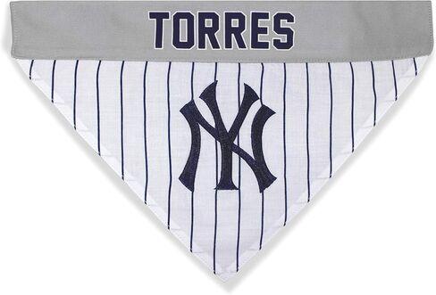 MLBPA عكس الكلب Cat Bandana - Gleyber Torres #25 Pet Bandana - MLB New York Yankees Home & Away Bandanna ، صغير/متوسط in Saudi Arabia