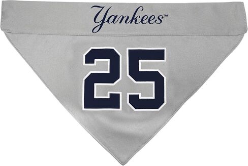 MLBPA عكس الكلب Cat Bandana - Gleyber Torres #25 Pet Bandana - MLB New York Yankees Home & Away Bandanna ، صغير/متوسط in Saudi Arabia