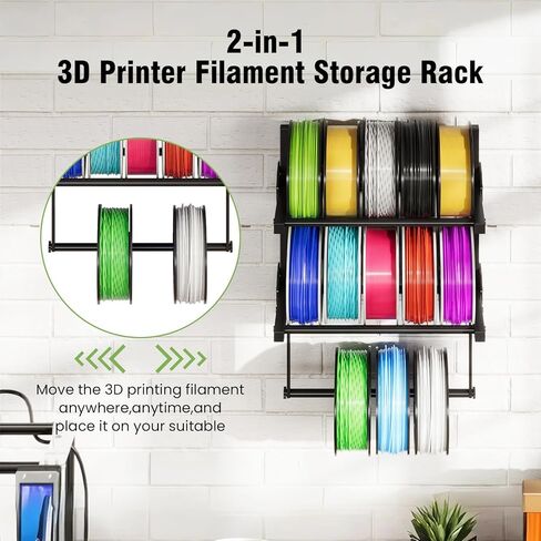 رف تخزين خيوط الطابعة ثلاثية الأبعاد ، رف تخزين التخزين المؤقت للولاية ، 3 مستويات ، حاملي ، رف معدني شاق لل PLA/ABS/TPU in Kuwait