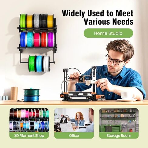 رف تخزين خيوط الطابعة ثلاثية الأبعاد ، رف تخزين التخزين المؤقت للولاية ، 3 مستويات ، حاملي ، رف معدني شاق لل PLA/ABS/TPU in Kuwait